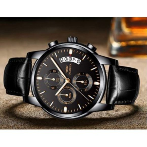 High Quality Leather Men's Chronograph Watch - Picture 3 of 7